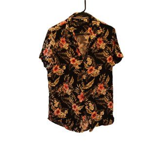 H&M Men's Floral Short Sleeved Button Down